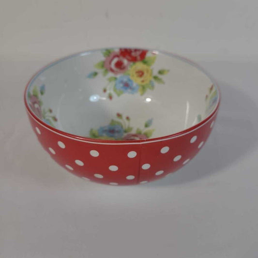 FLORAL/POLKA DOT BOWL