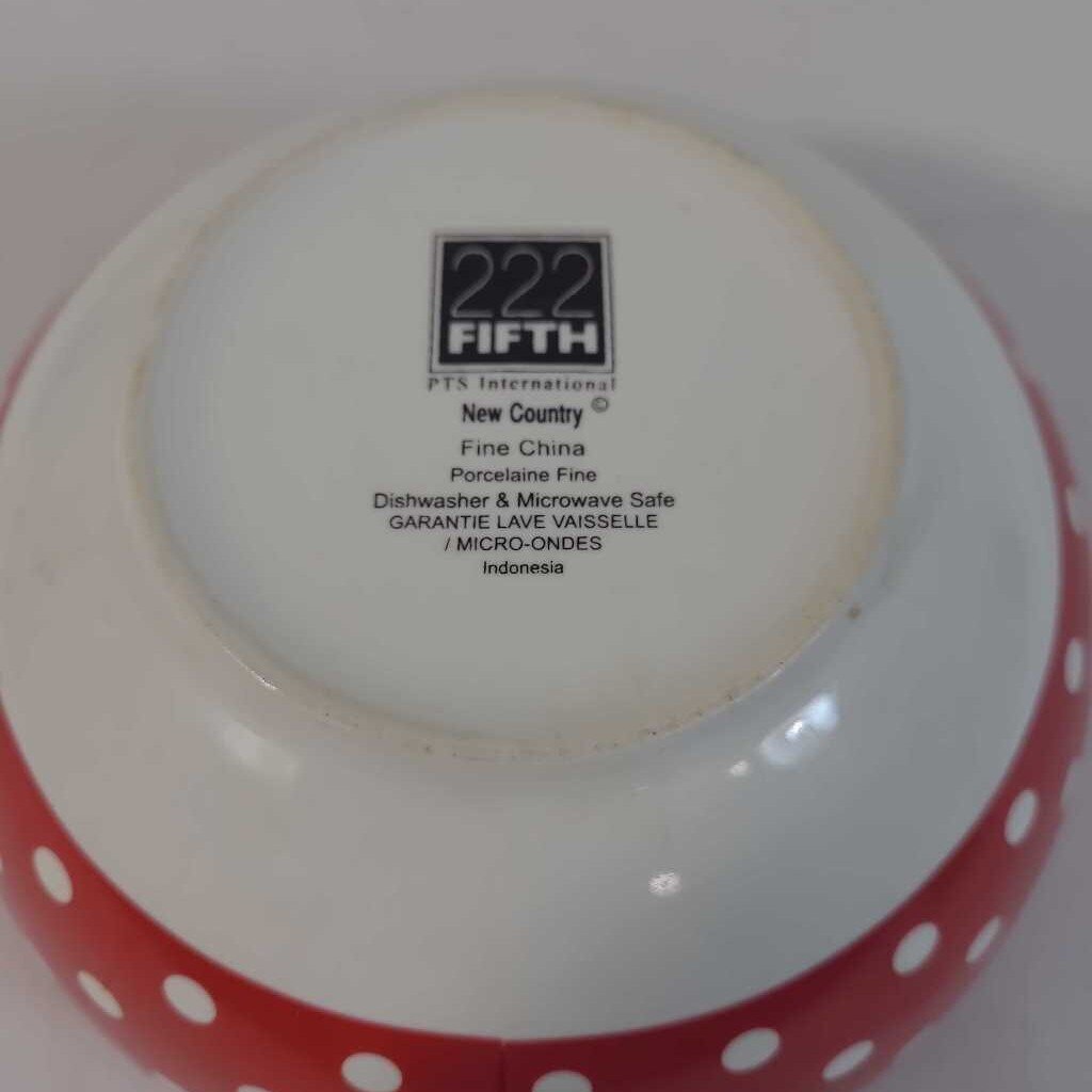FLORAL/POLKA DOT BOWL