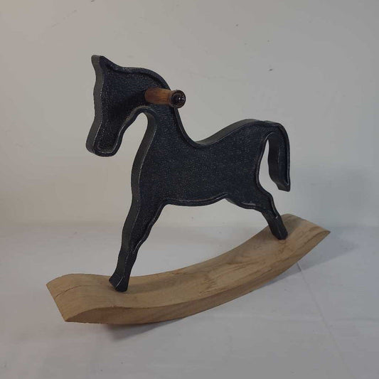 CAST IRON ROCKING HORSE DECOR