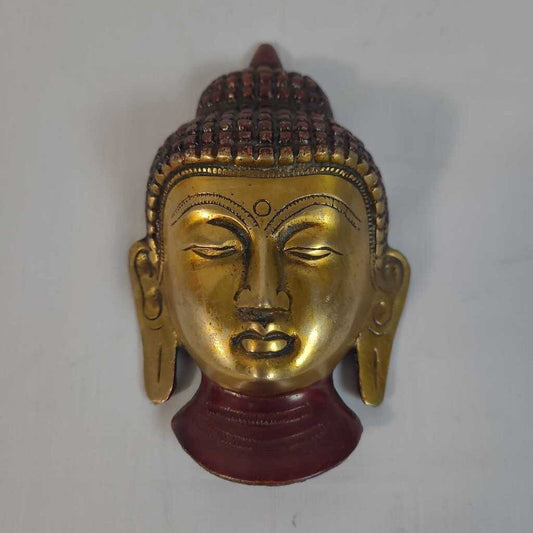 BRASS & RED BUDDHA WALL HANGING