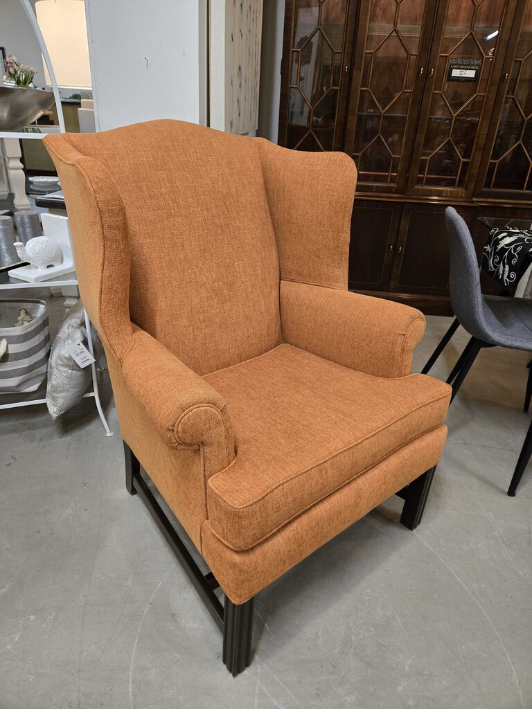 ORANGE WINGBACK CHAIR