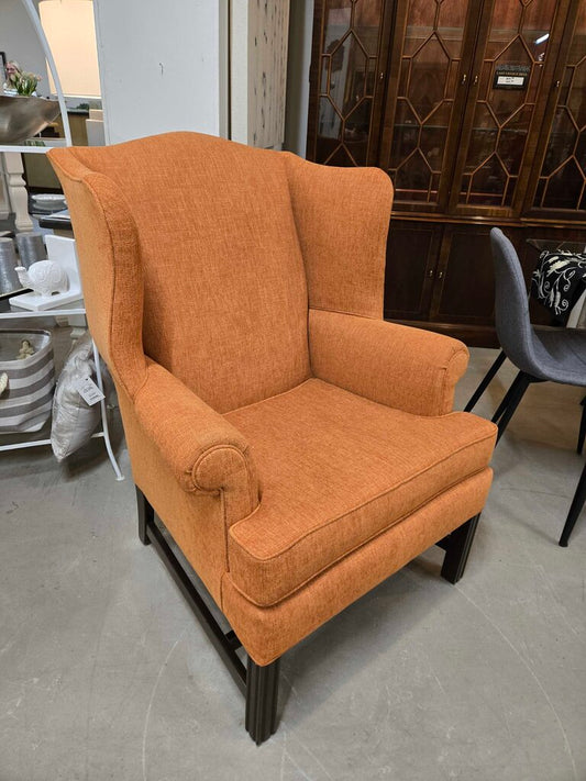 ORANGE WINGBACK CHAIR