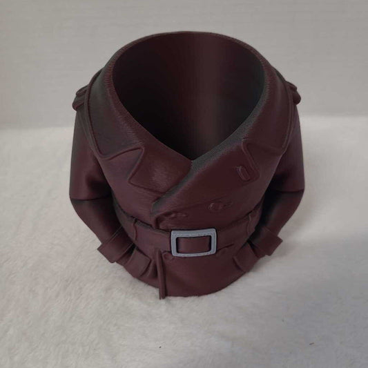 Pop Can Cosy ( brown raincoat)