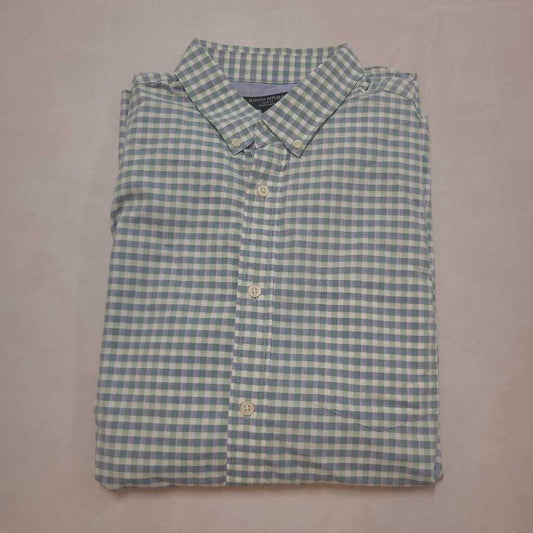 MENS CHECKED BUTTON FRONT SHIRT