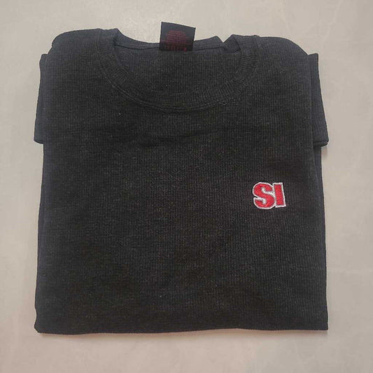 DARK GREY WAFFLE WEAVE L/SLEEVE