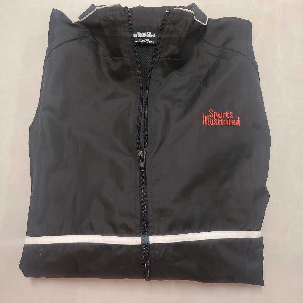 BLACK MENS NYLON RAINCOAT