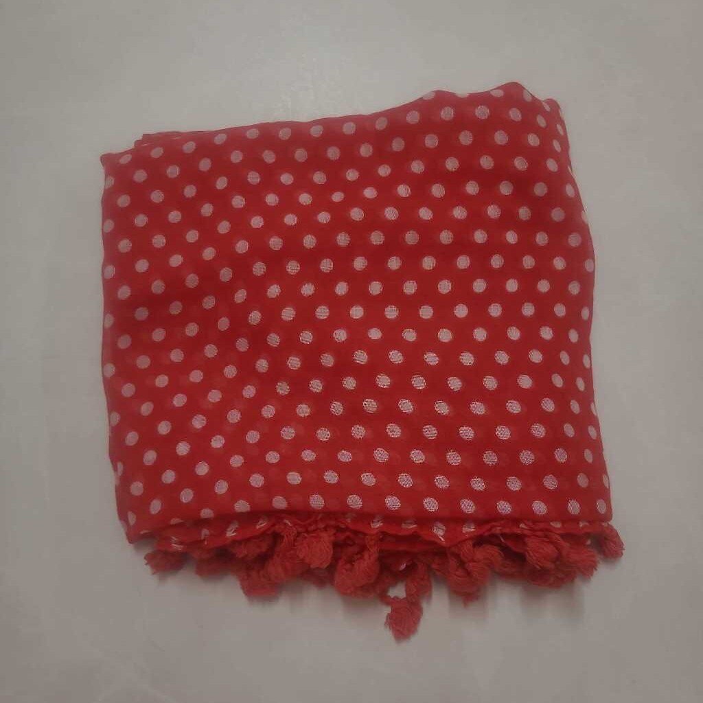 RED/WHITE POLKA DOT SCARF