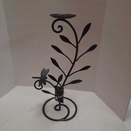 Tall Dragonfly Motif Candle Stand