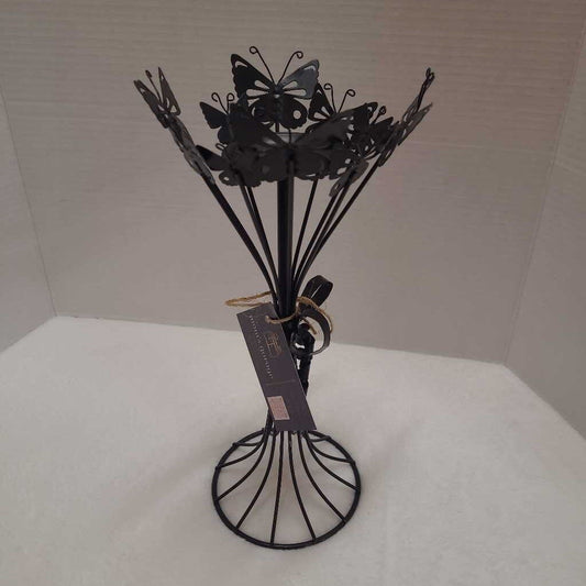 Black Wire Butterfly Candle Holder