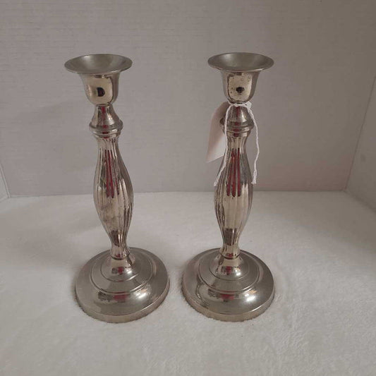 Pair of Silver Candlesticks