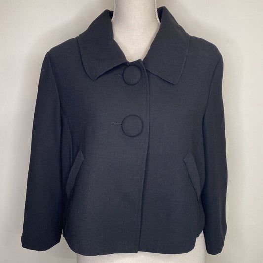 JESSICA - BLACK BUTTONED SWING BLAZER