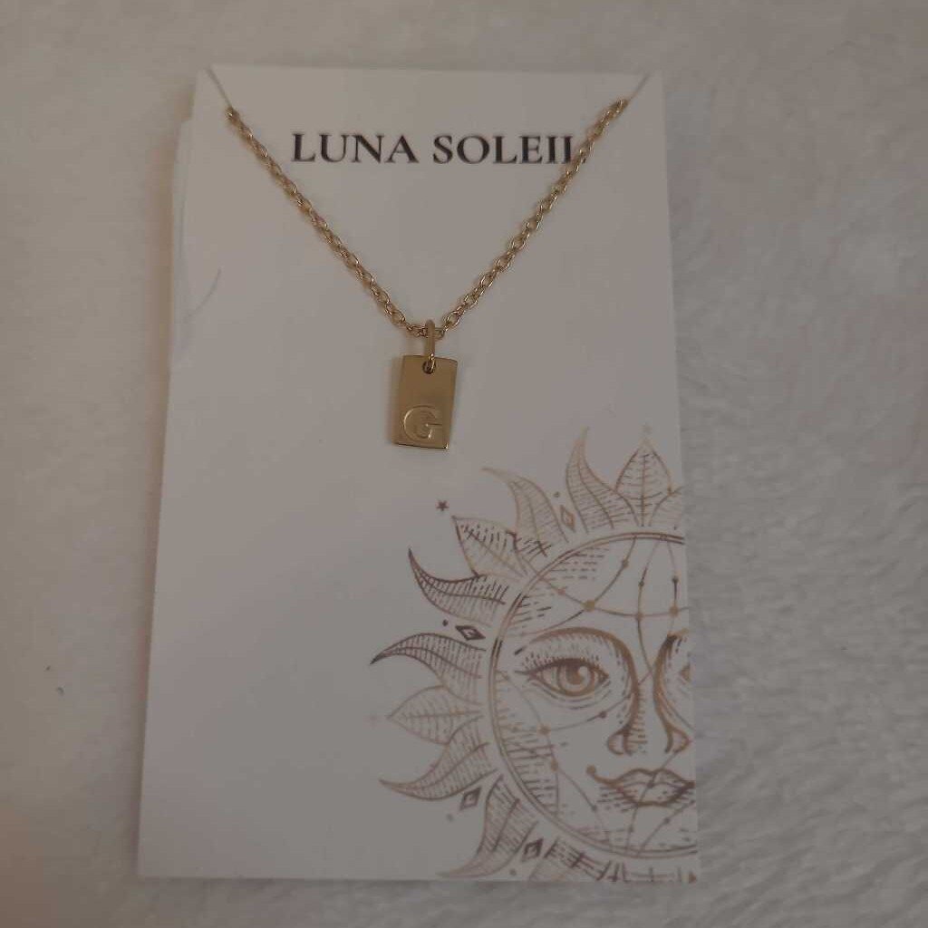 G 18K GOLD PLATE SS TAG Necklace