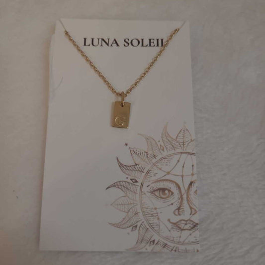 G 18K GOLD PLATE SS TAG Necklace