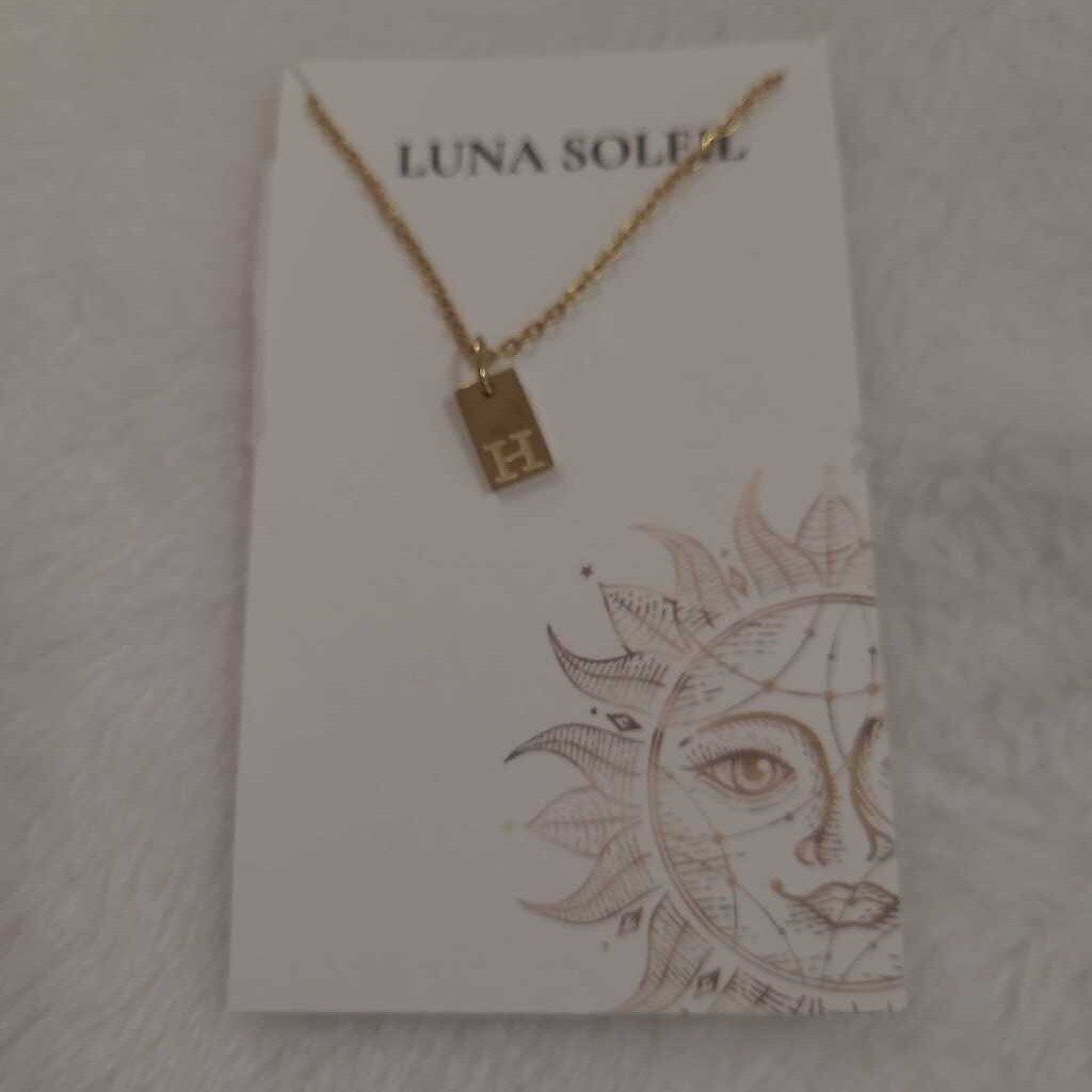 H 18K GOLD PLATE SS TAG Necklace