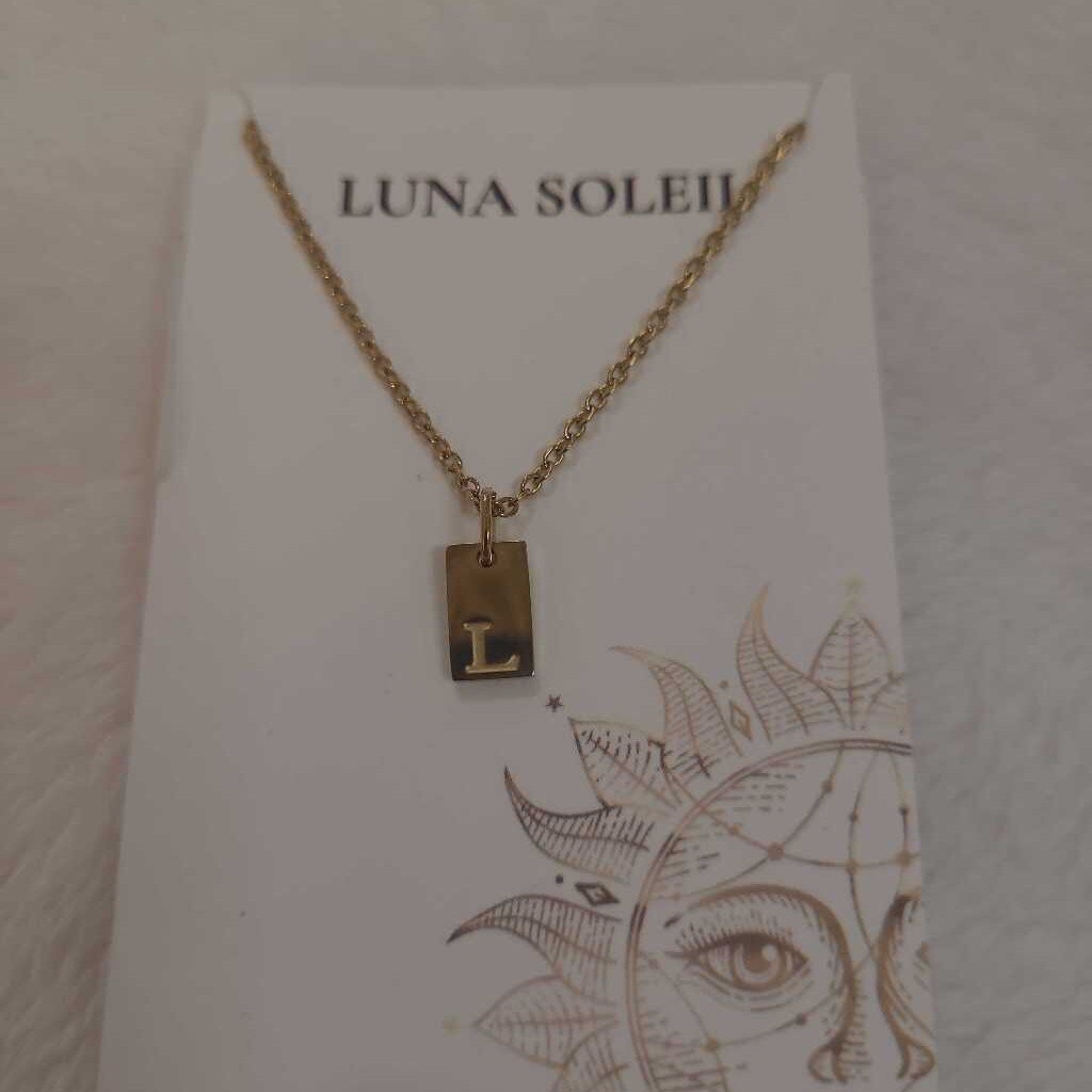 L 18K GOLD PLATE SS TAG Necklace