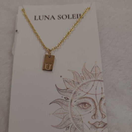 U 18k GOLD SS TAG Necklace