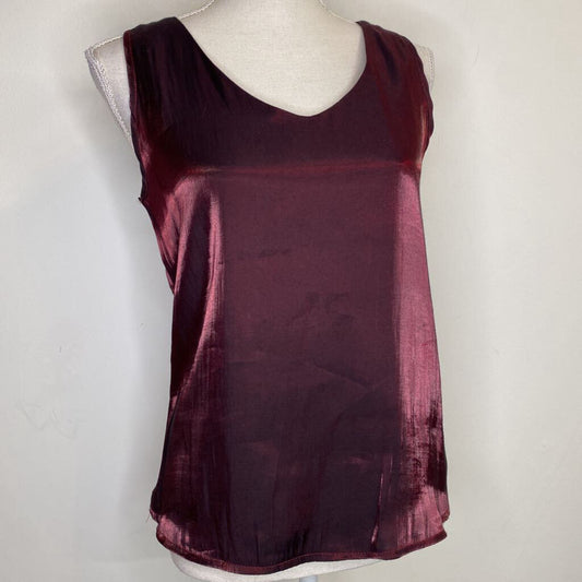 JESSICA - "LIQUID" RUBY RED V-NECK TANK TOP