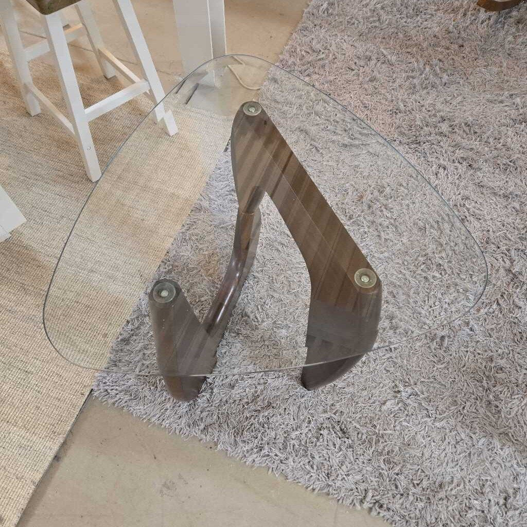 GLASS TOP END TABLE