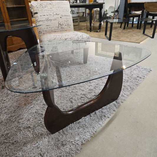 GLASS TOP COFFEE TABLE