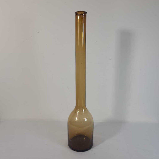 GIRAFFE AMBER GLASS VASE