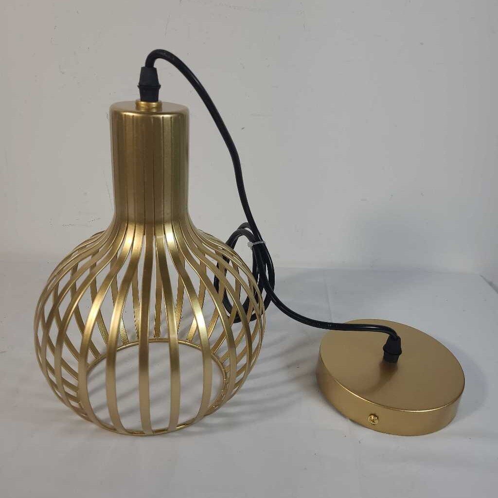 GOLD FLUSH MOUNT METAL PENDANT LIGHT