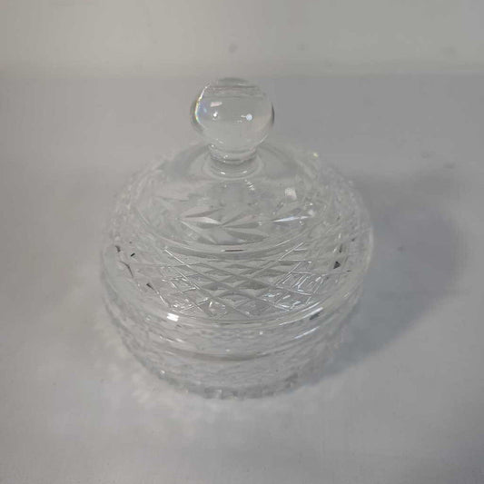 LIDDED CRYSTAL DISH