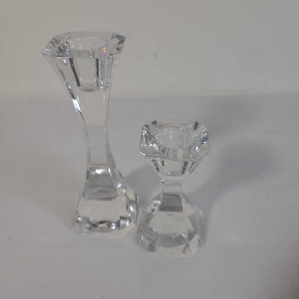 PR VILLEROY & BOCH CRYSTAL CANDLE HOLDERS