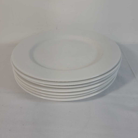 S/7 ROYAL DOULTON~MERCURY WHITE 11" PLATES