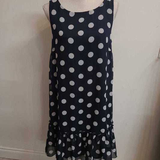 SLEEVELESS POLKA DOT DRESS