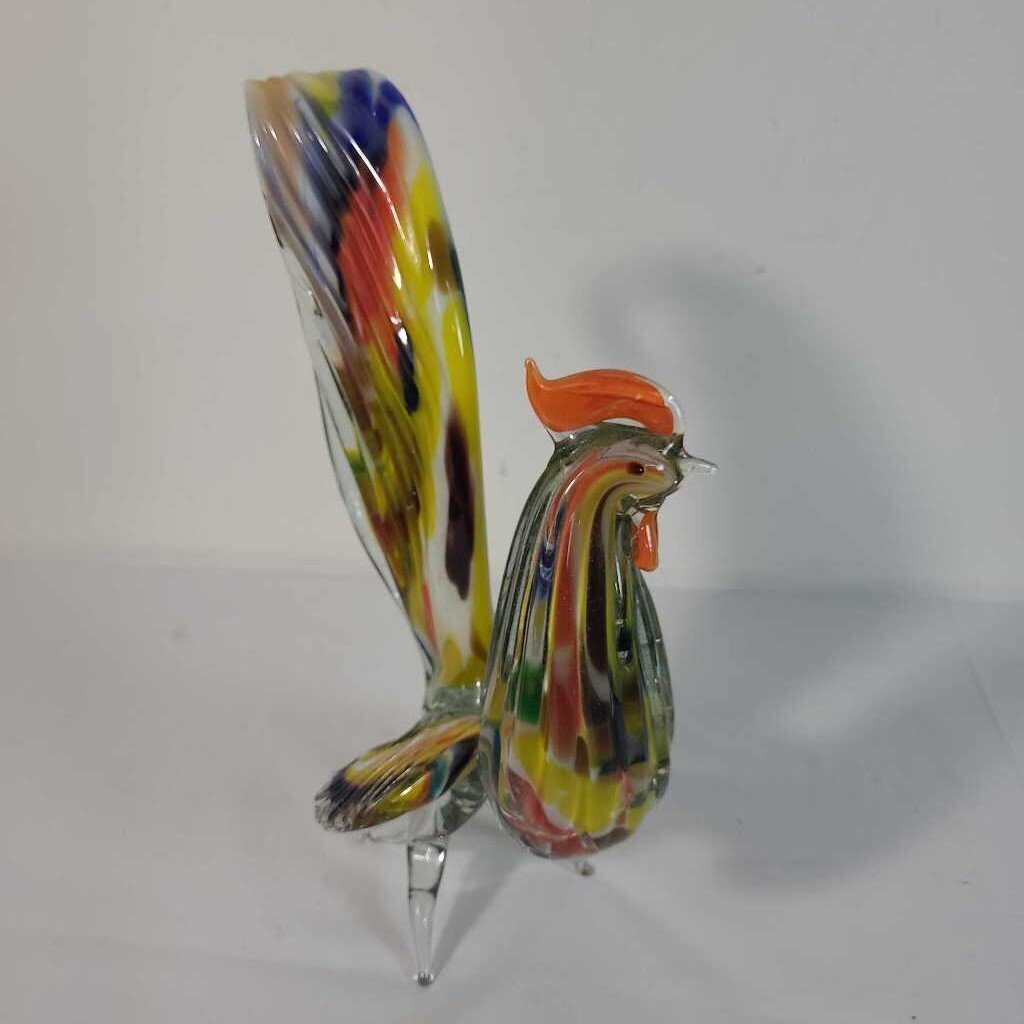 MURANO STYLE HAND BLOWN ART GLASS ROOSTER