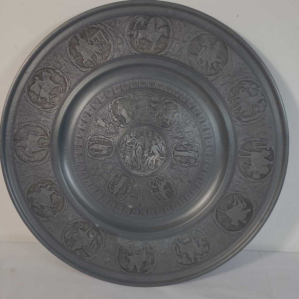 ADAM & EVE BERENDSOHN PEWTER PLATE