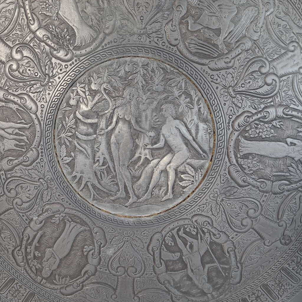 ADAM & EVE BERENDSOHN PEWTER PLATE