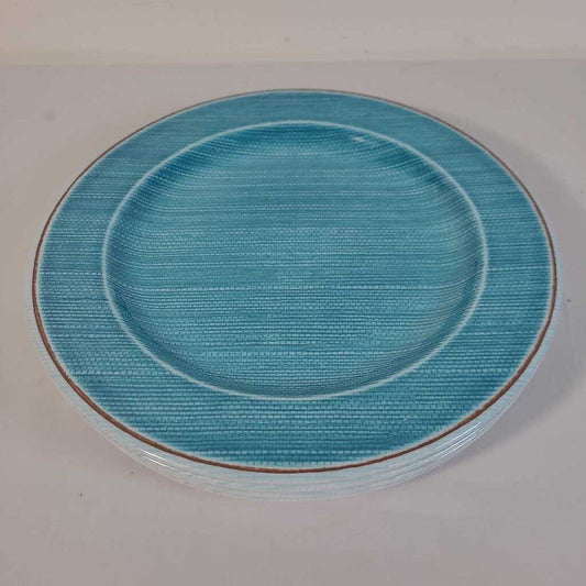 S/4 BLUE MELAMINE PLATES