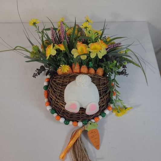 BUNNY BUM BASKET WALL HANGING