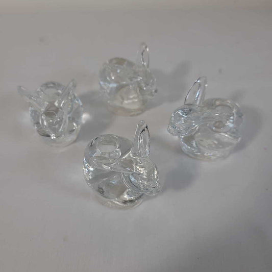 S/4 GLASS RABBITS