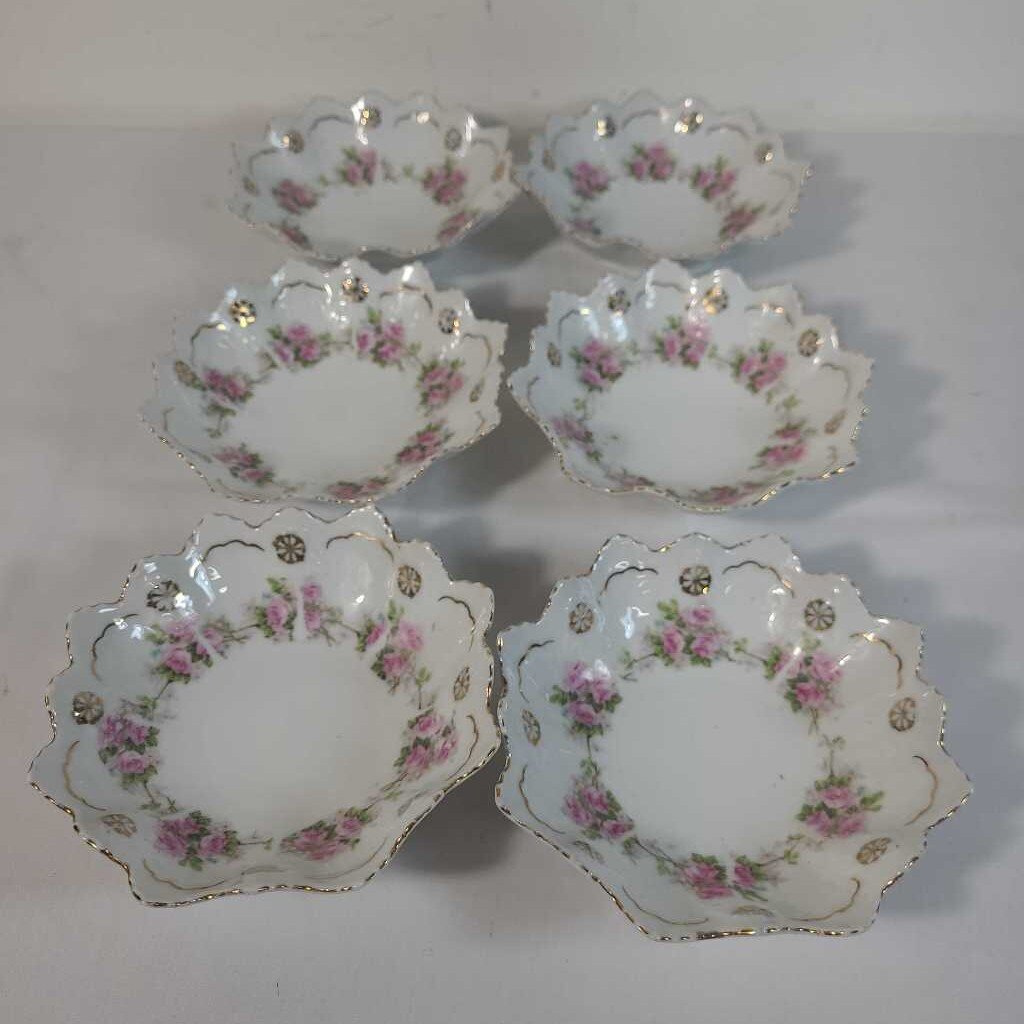 S/6 ANTIQUE CANDY DISHES