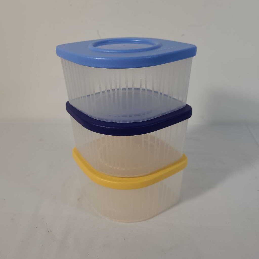 S/3 TUPPERWARE FRESH N COOL CONTAINERS