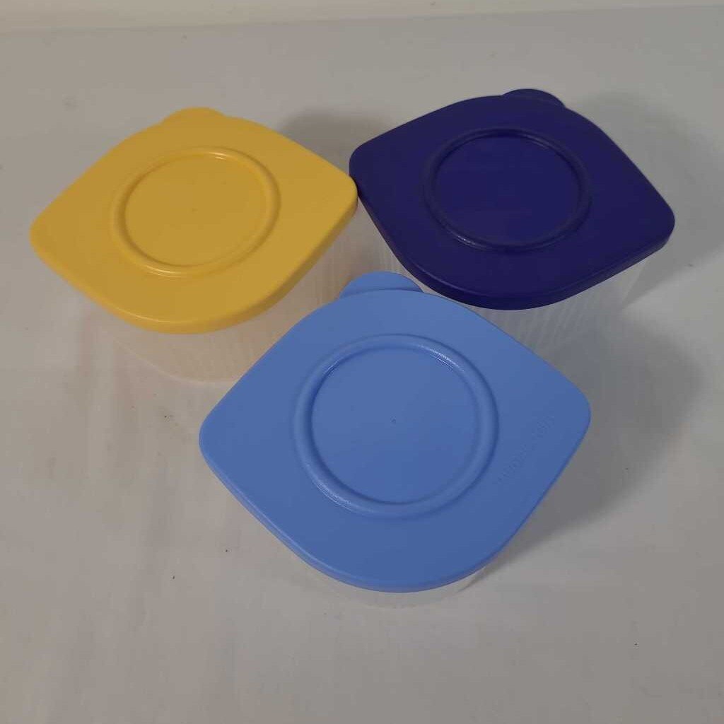 S/3 TUPPERWARE FRESH N COOL CONTAINERS