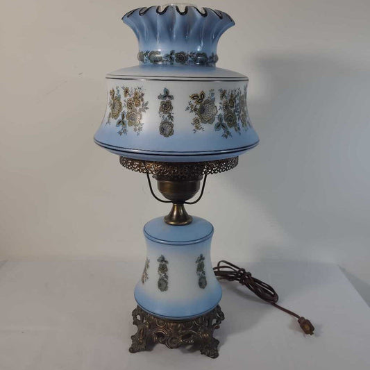 VTG MILK GLASS HURRICANE LAMP