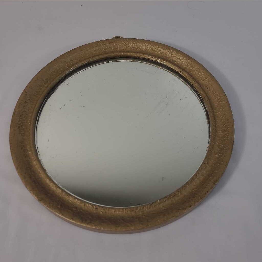 VTG ROUND GOLD MIRROR