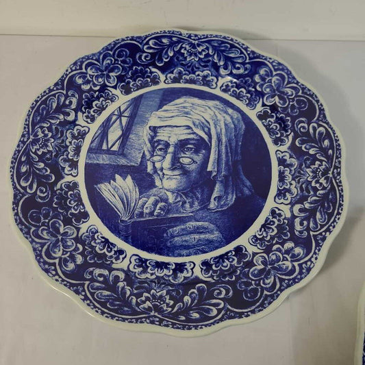 VTG DELFT PLATE - OLD WOMAN