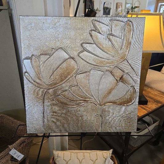 2 TONE FLORAL CANVAS