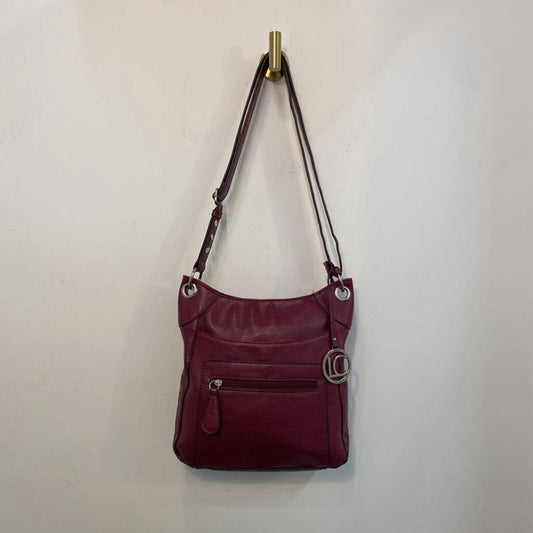 LIZ CLAIBORNE - BURGUNDY CROSSBODY PURSE