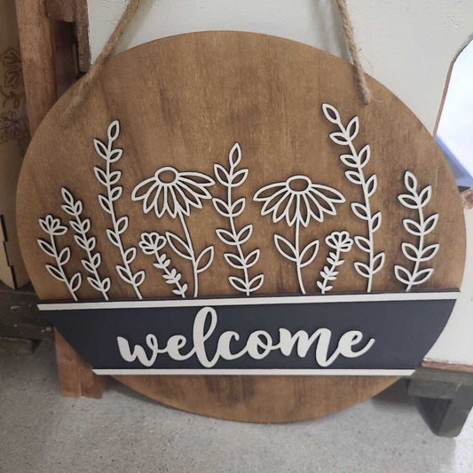 WELCOME ROUND SIGN