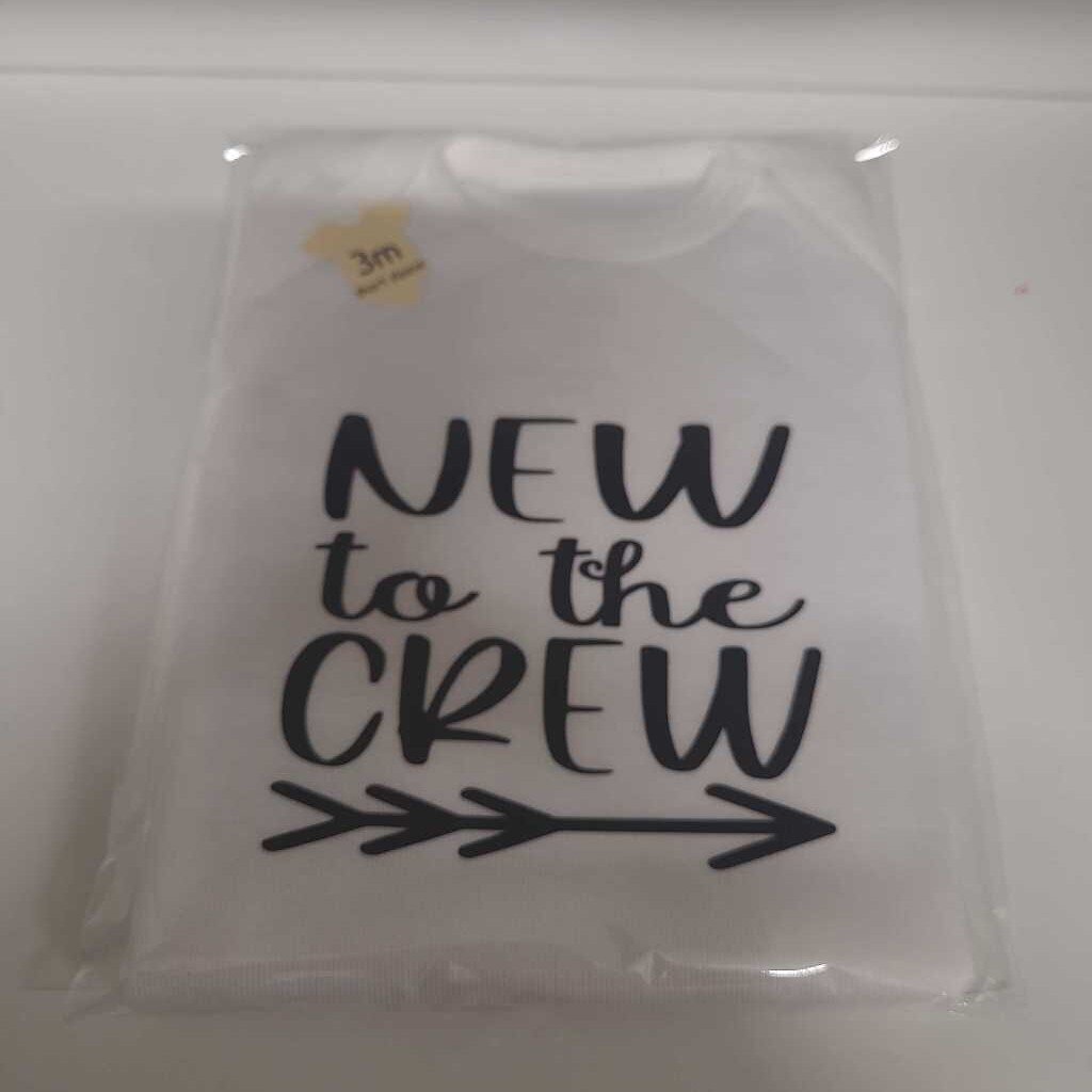 BABY ONESIE - 3M NEW TO THE CREW