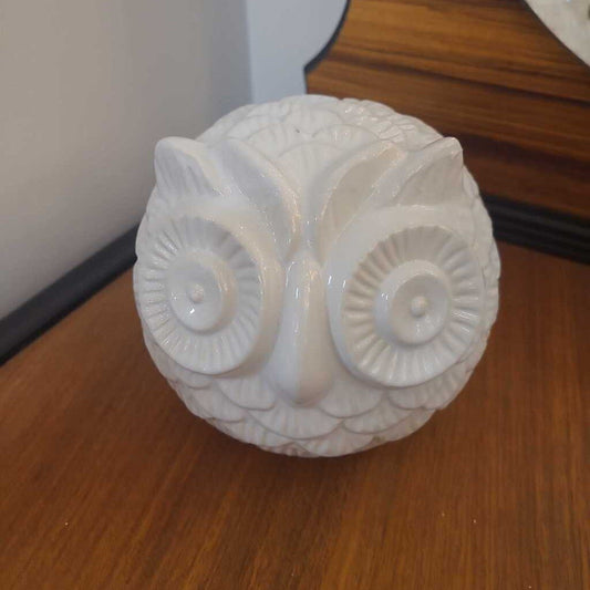 White Ceramic Owl Decor