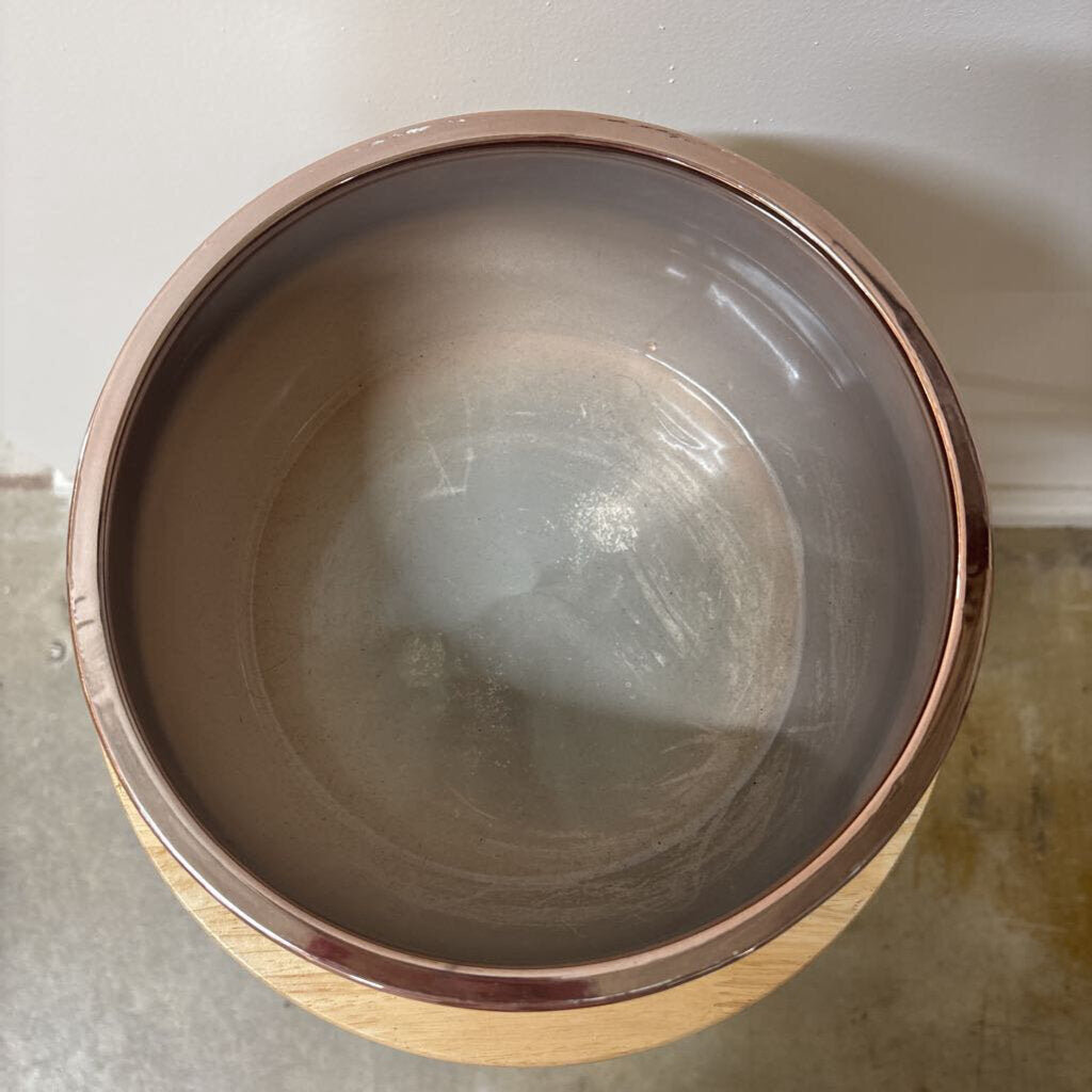 Medium Planter White with Rose Gold Rim