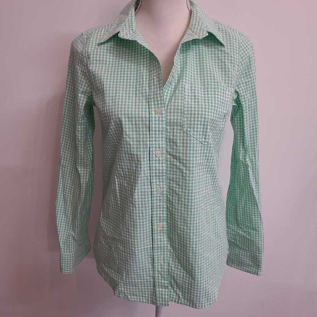 GREEN CHECKED BUTTON FRONT SHIRT