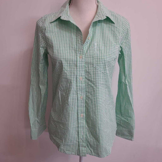 GREEN CHECKED BUTTON FRONT SHIRT