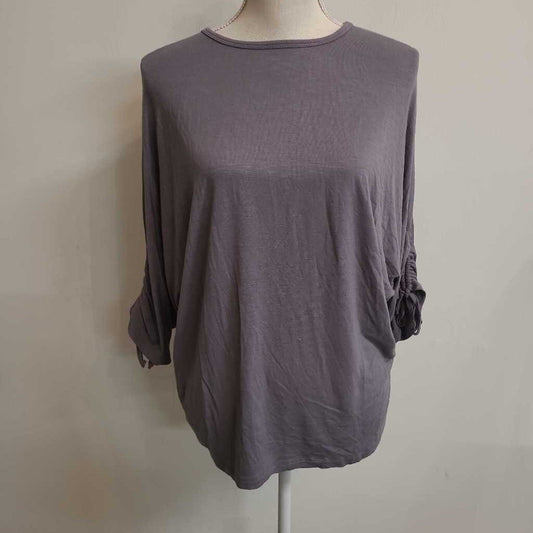 GREY "BATWING" TOP